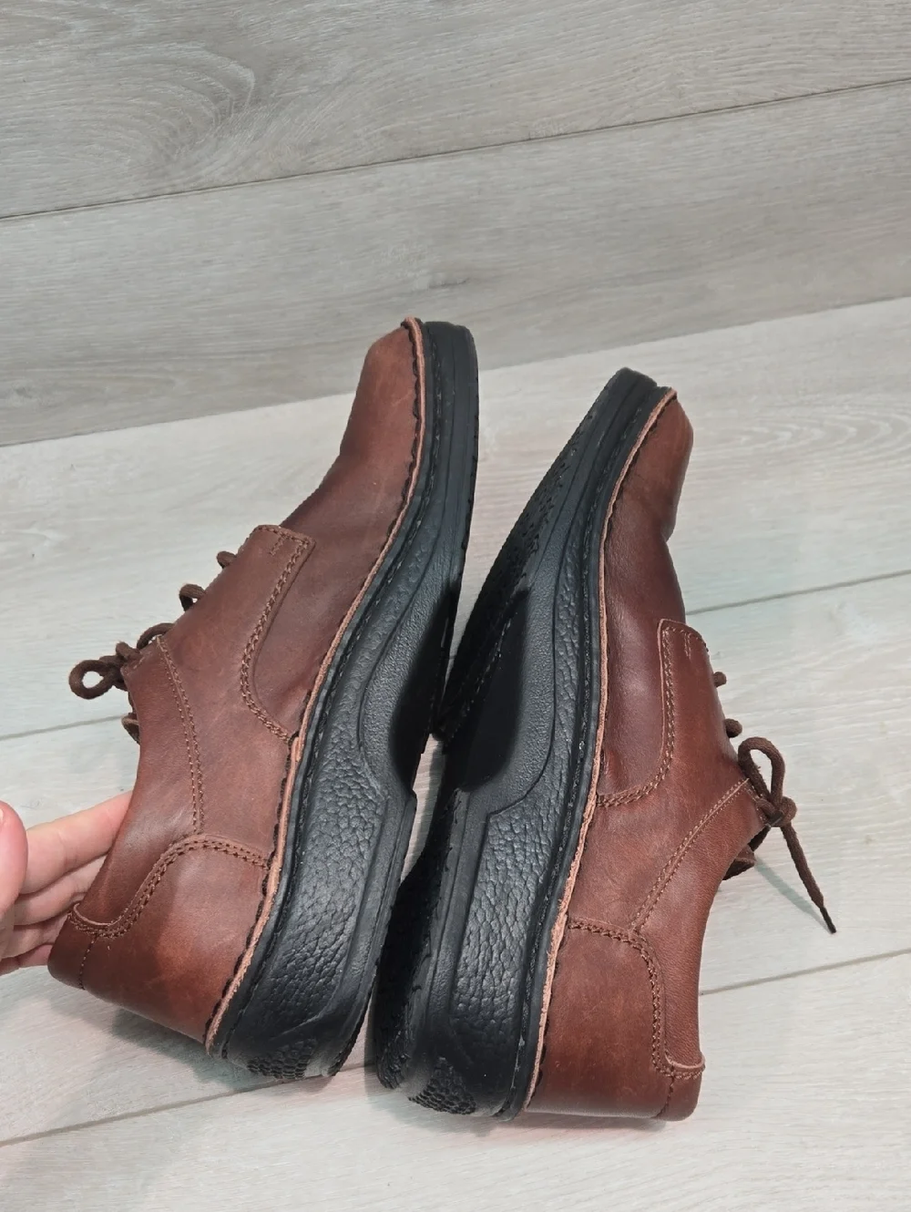 Birkenstok Men's Brown Leather Lace-Up Casual Shoes Sz 45/12